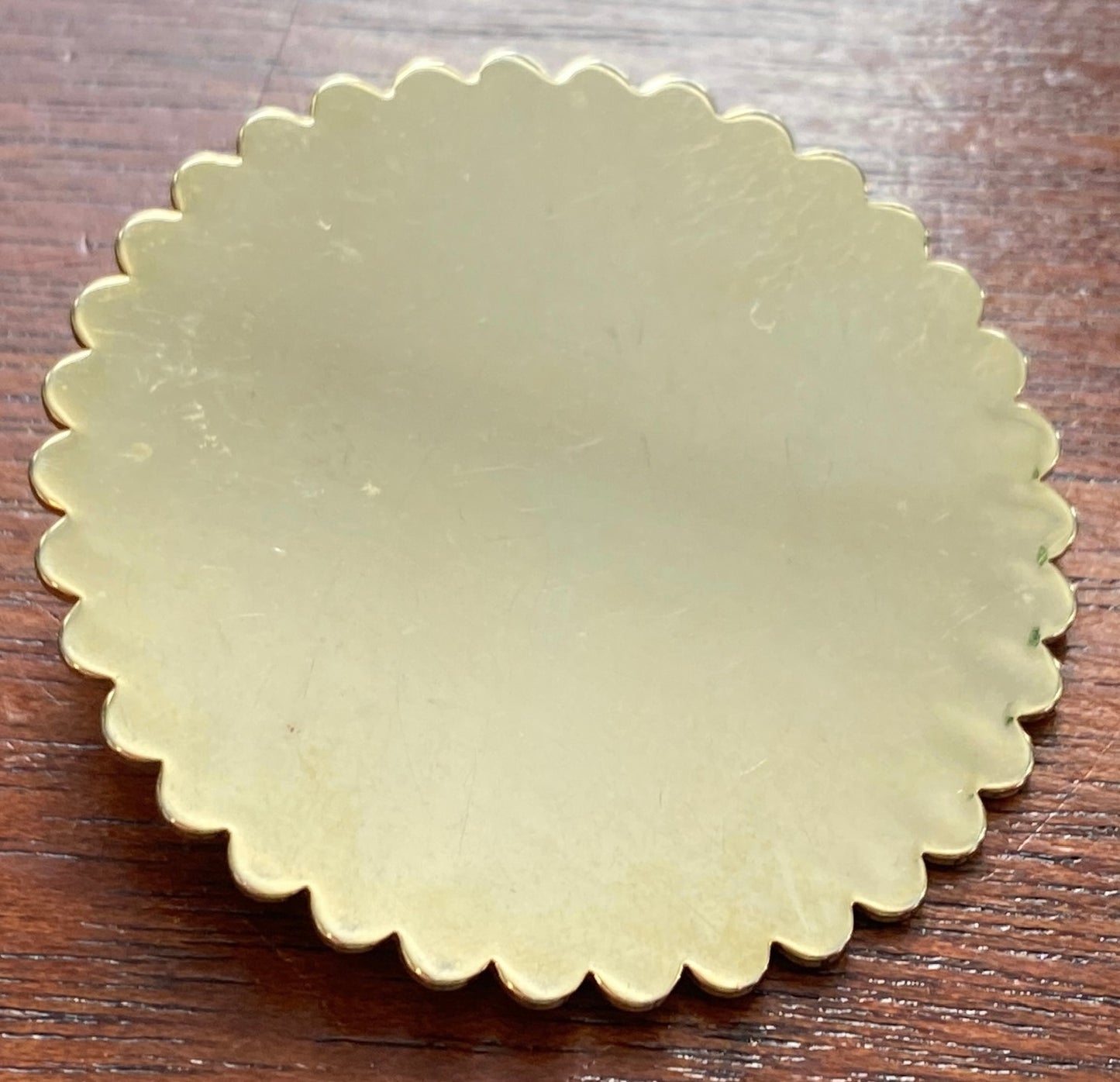Vintage High Polish Gold Tone Sarah Coventry Engraveable Brooch Pin