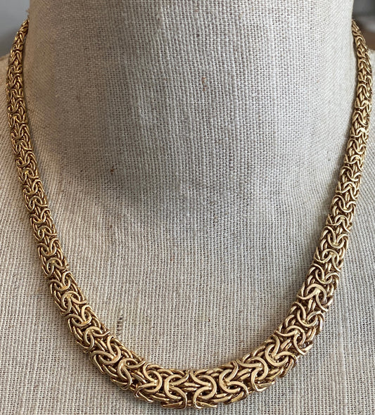 Atasay Kuyumculuk 14k Yellow Gold Byzantine Link Necklace 18.25" Long