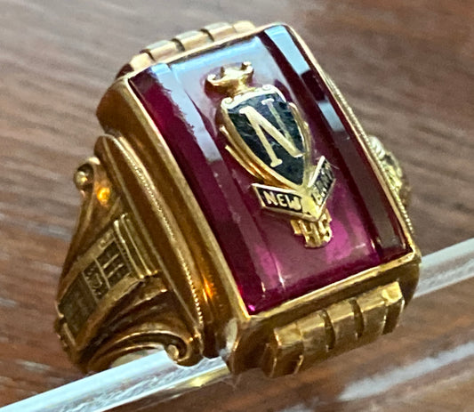 1965 10k Yellow Gold New Albany High School Class Ring Sz 6.75