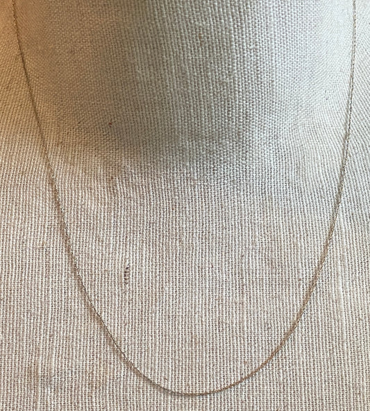 10k Yellow Gold 18” Long Chain Necklace Signed OR