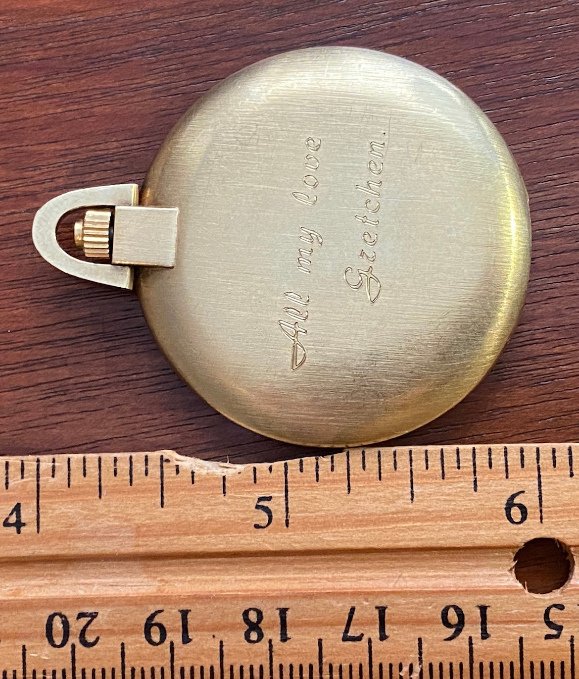 Vintage De Lux Incabloc Solid 14k Yellow Gold Pocket Watch Case w Movement