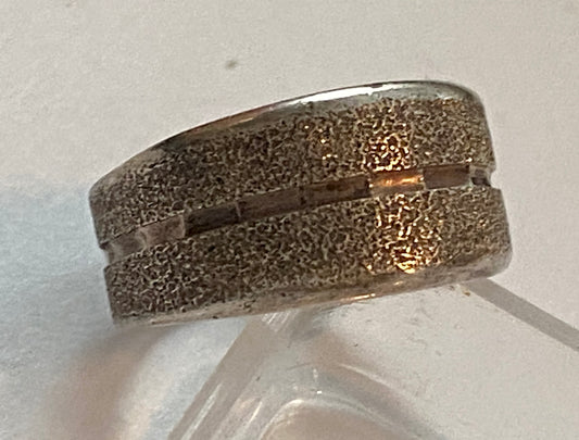 COSTA RICA Extra Fine .999 STERLING SILVER Band Ring TEXTURE Sz 5.5