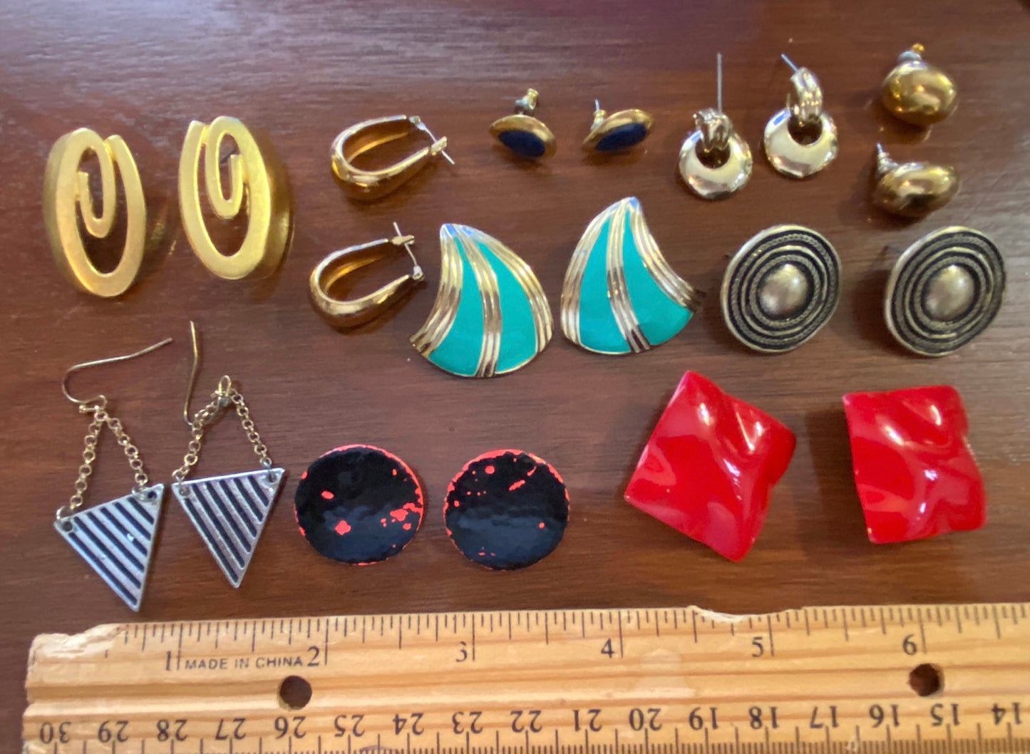 Lot of 10 Pairs of Earrings Vintage to Now Signed 80's Gold Joan Rivers