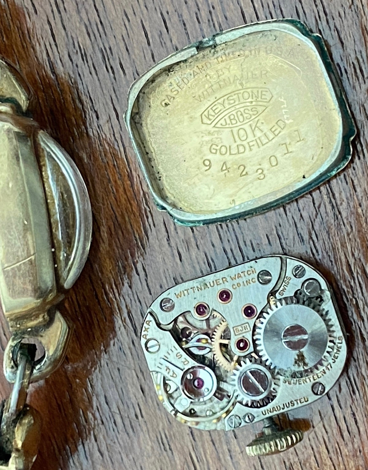 Vintage 10k Gold Filled Wittnauer Women's Wristwatch Parts AS IS