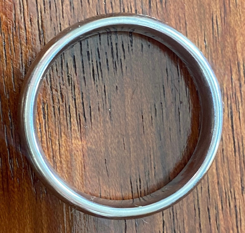 Vintage Mens 10k White Gold Wedding Band Ring Sz 10.25