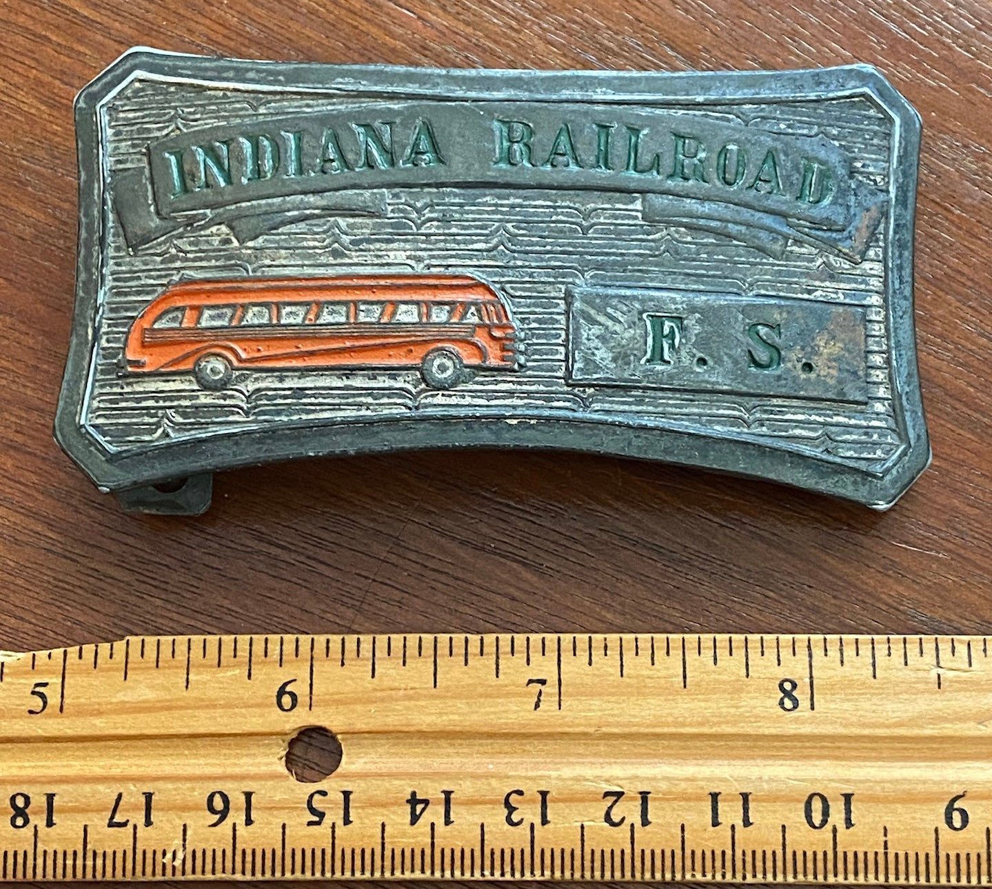 RARE Vintage Indiana Railroad FS Belt Buckle