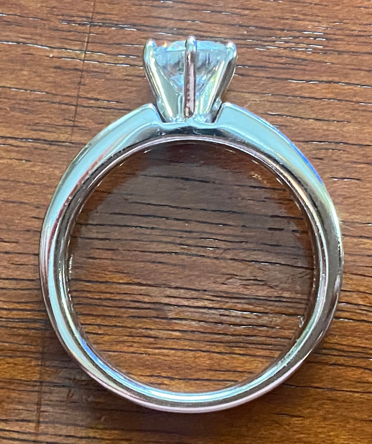 Sterling Silver 925 CZ Channel Set Round Solitaire Engagement Ring