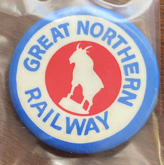 Great Northern Railway Souvenir Button Pin Railroad Train