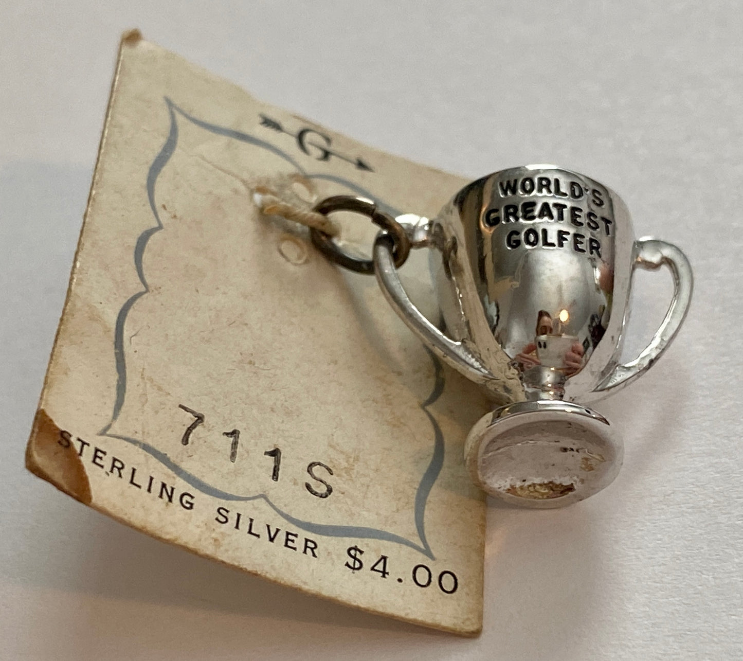 Vintage Sterling Silver 925 Worlds Greatest Golfer Trophy Charm