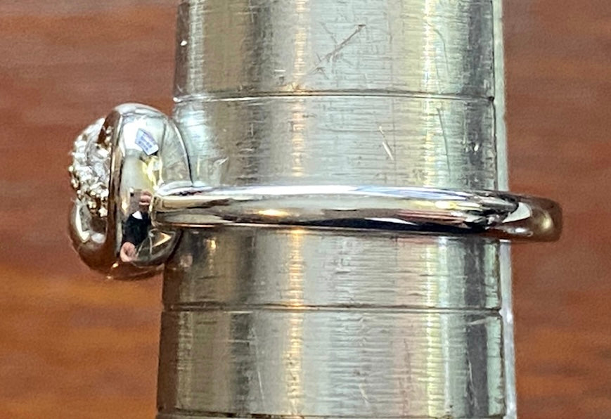 Sterling Silver 925 Diamond Infinity Knot Ring Sz 6.75