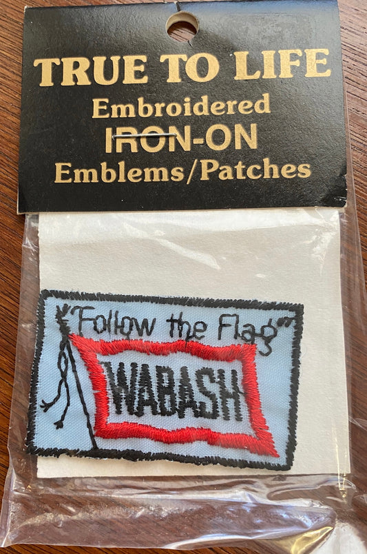 Vintage Wabash Iron On Emblem Patch NOS Railroad Train