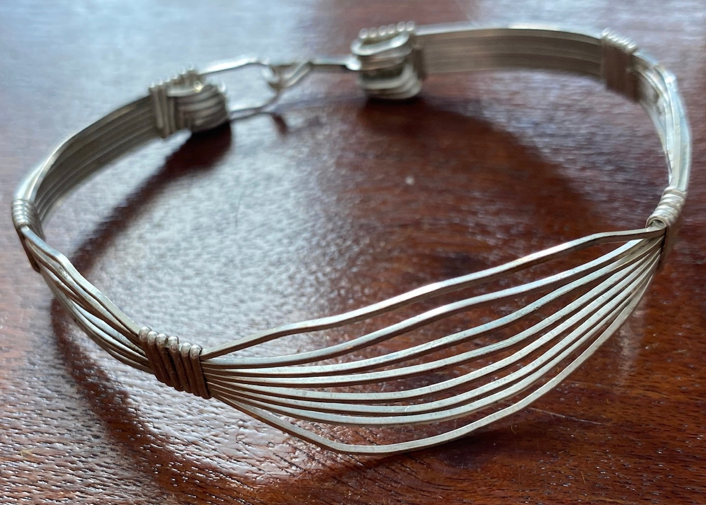 Silver Wire Modern Bracelet