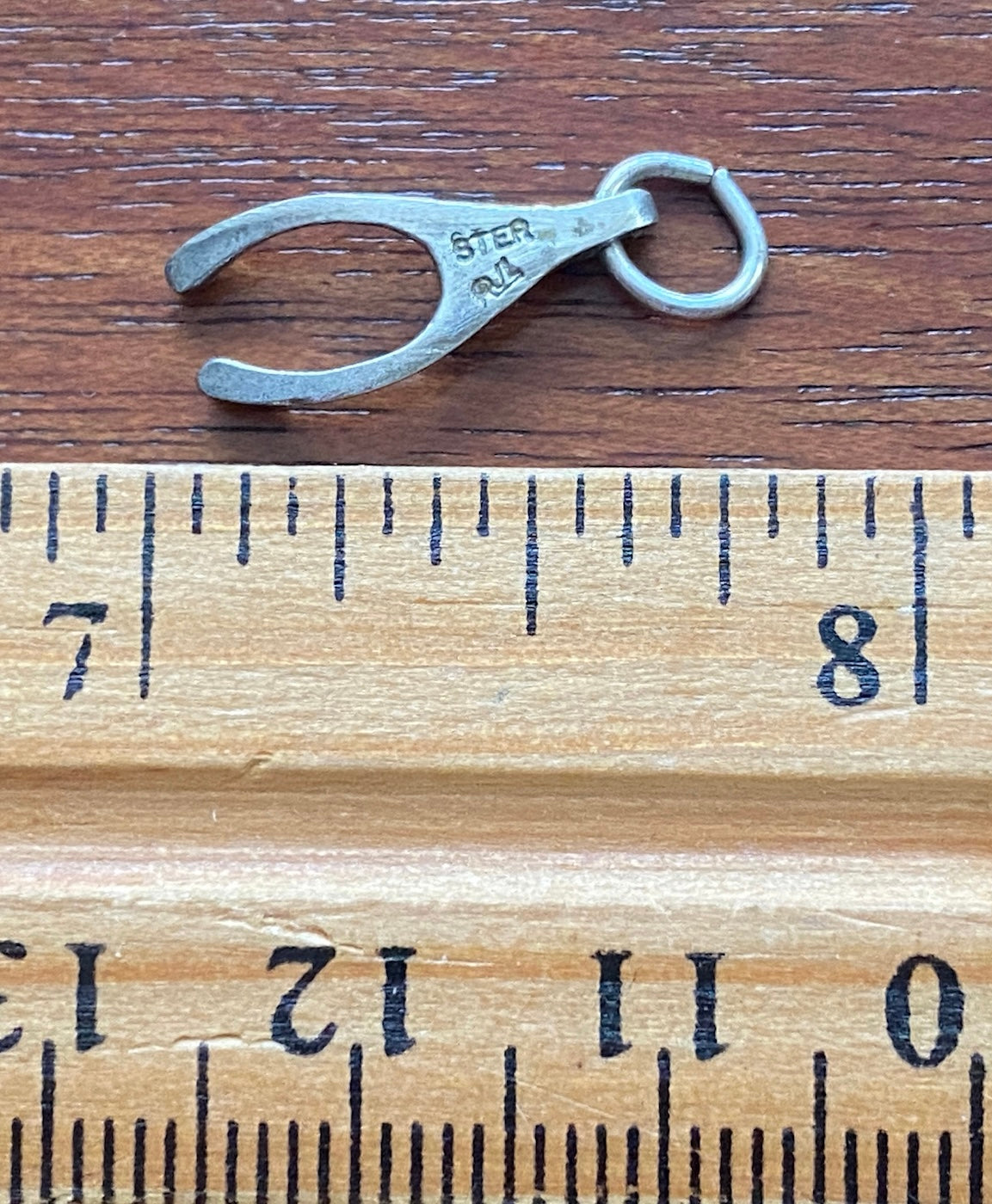 Sterling Silver 925 Wishbone Charm Pendant