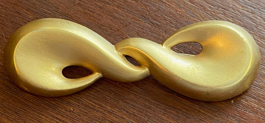 Vintage Matte Brushed Gold Tone Signed MONET Modernist Brooch Pin