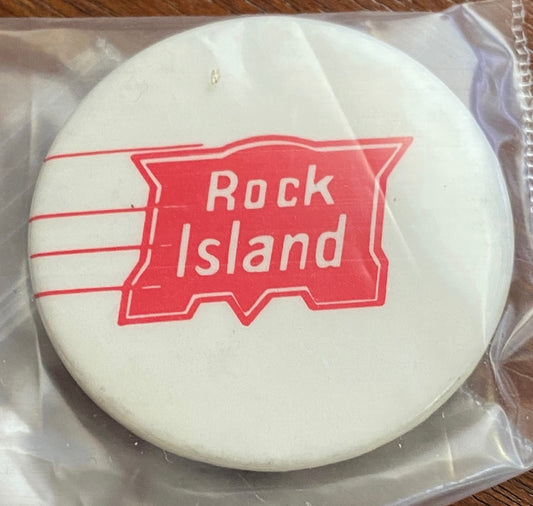 Vintage Rock Island Railroad Souvenir Button Pin