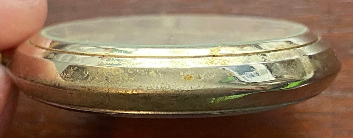 LTD Gold Tone Quartz Pocket Watch Needs New Battery