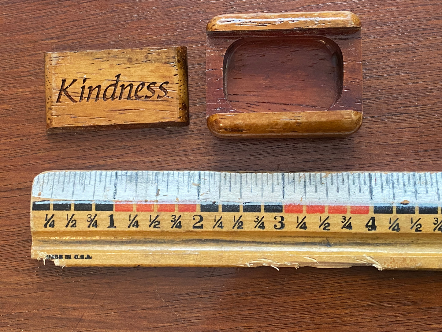 Wooden Kindness Slide Lid Trinket Jewelry Box