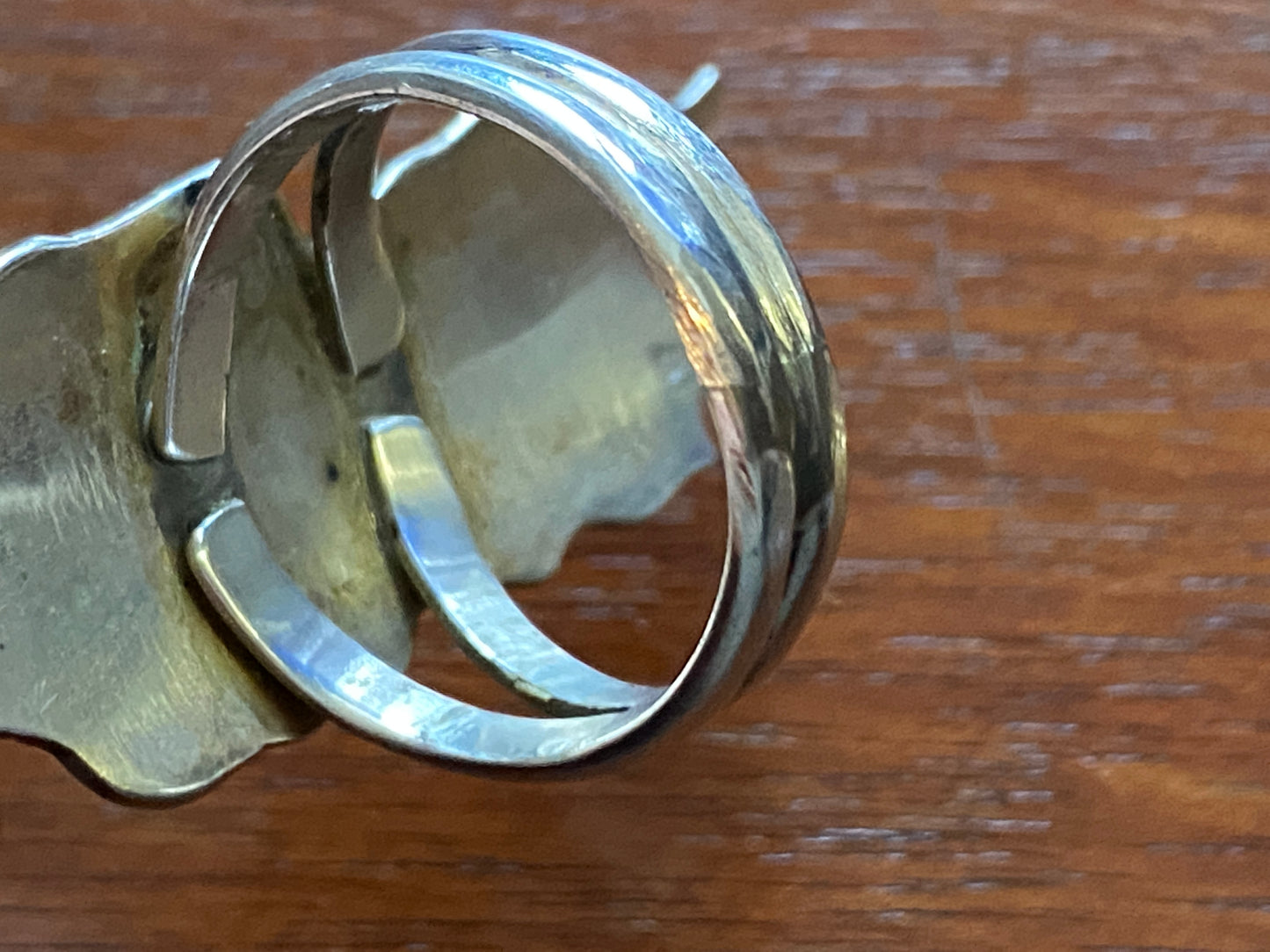 Vintage Signed R Singer Sterling Silver 925 Mudman Figural Ring Sz 9