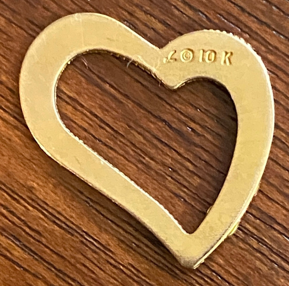 Small Black Hills Gold 10k Yellow Tritone Gold Heart Pendant Charm