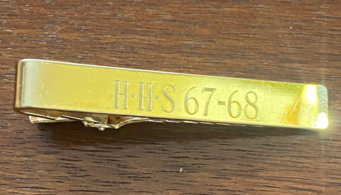 Vintage Anson HHS 67-68 Tie Clip Gold Tone