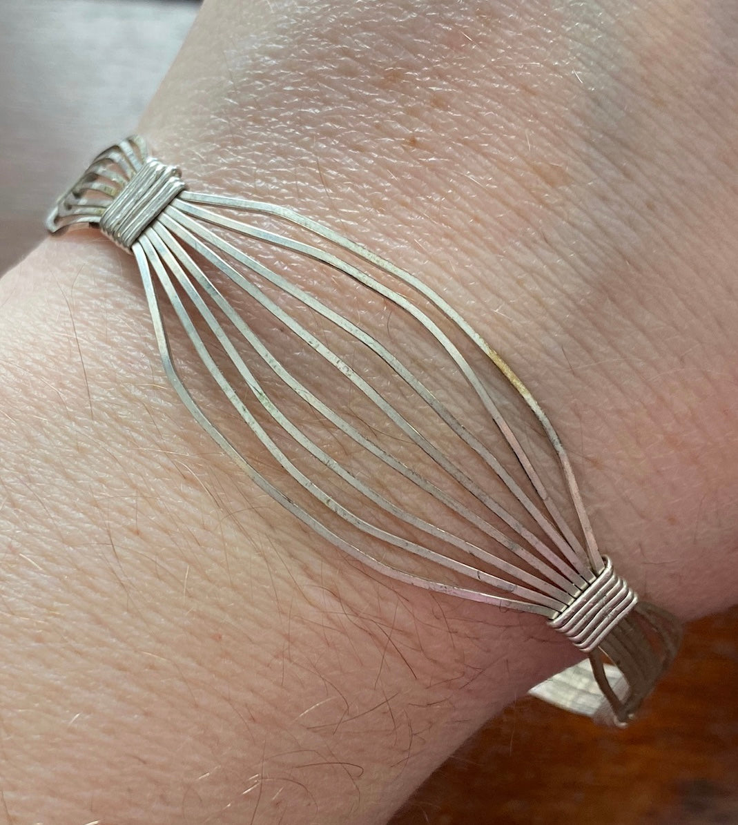 Silver Wire Modern Bracelet