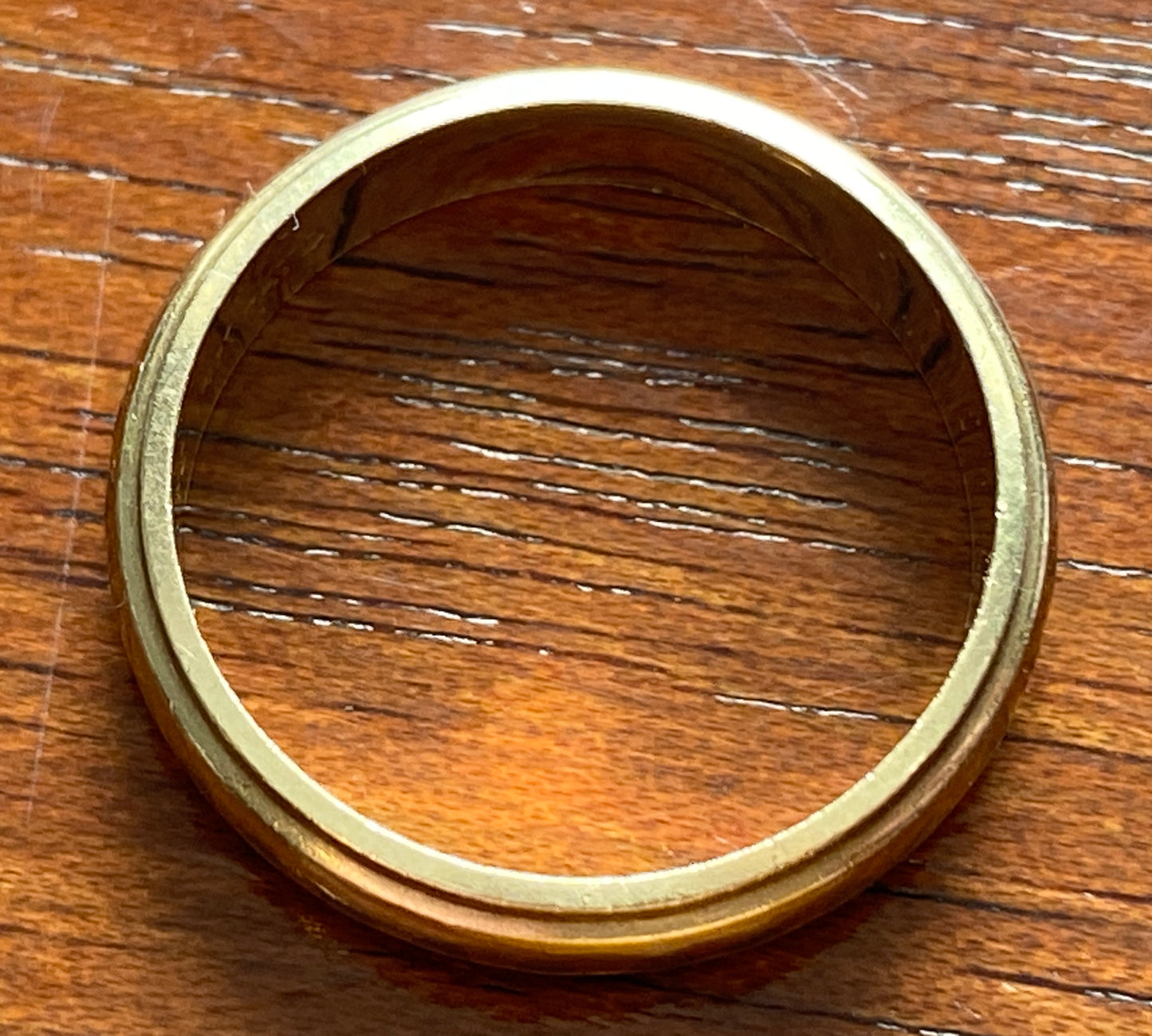 Vintage 14k Yellow Gold White Rose Wedding Band Ring Sz 5.25