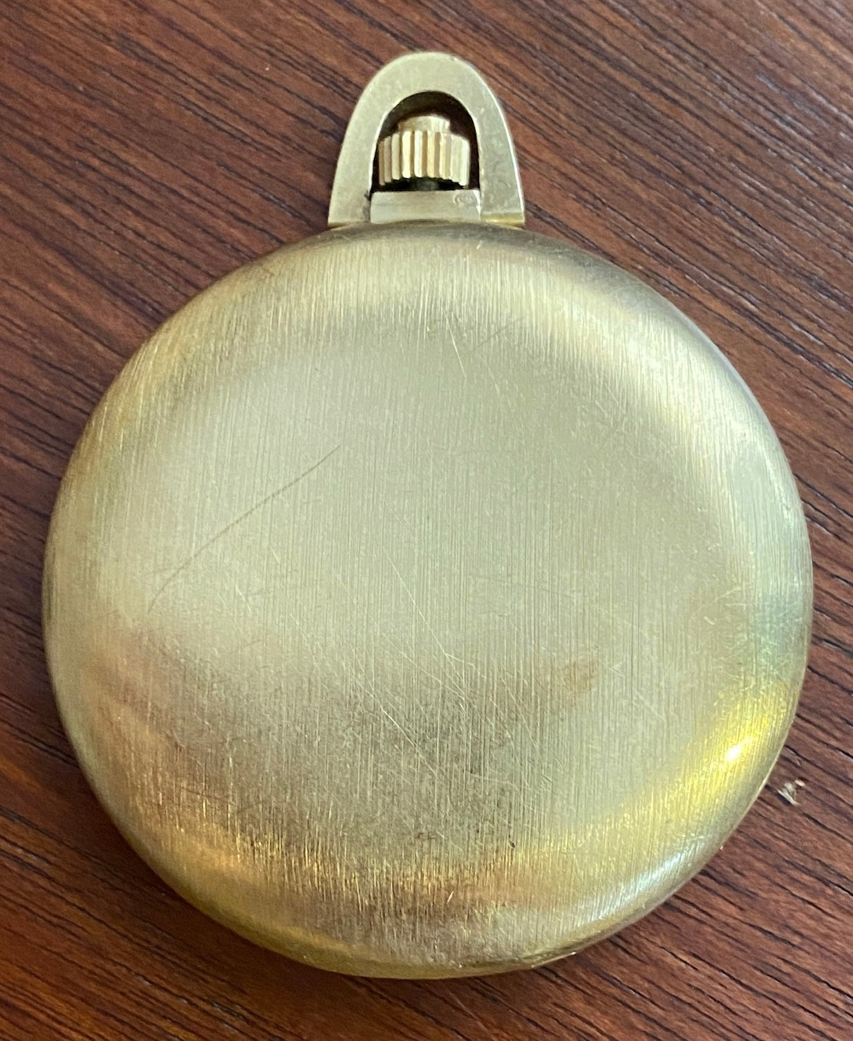 Vintage De Lux Incabloc Solid 14k Yellow Gold Pocket Watch Case w Movement