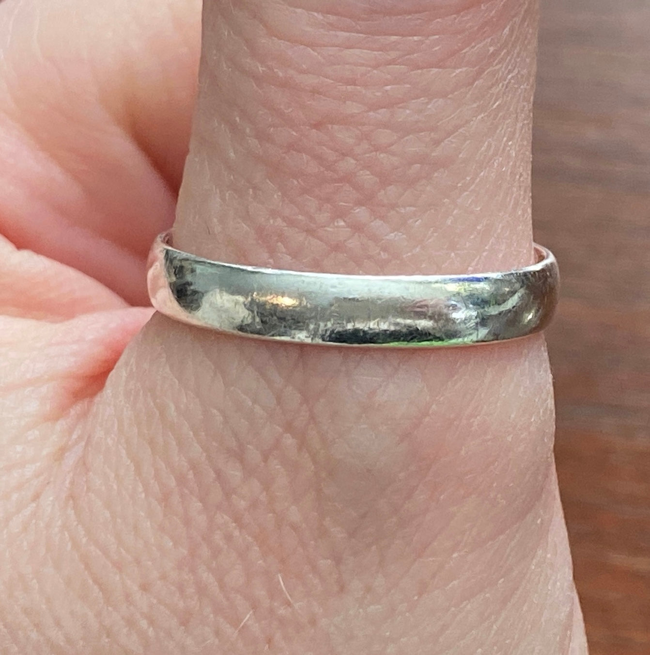 Sterling Silver 925 Wedding Band Ring Sz 10.75 4mm Wide