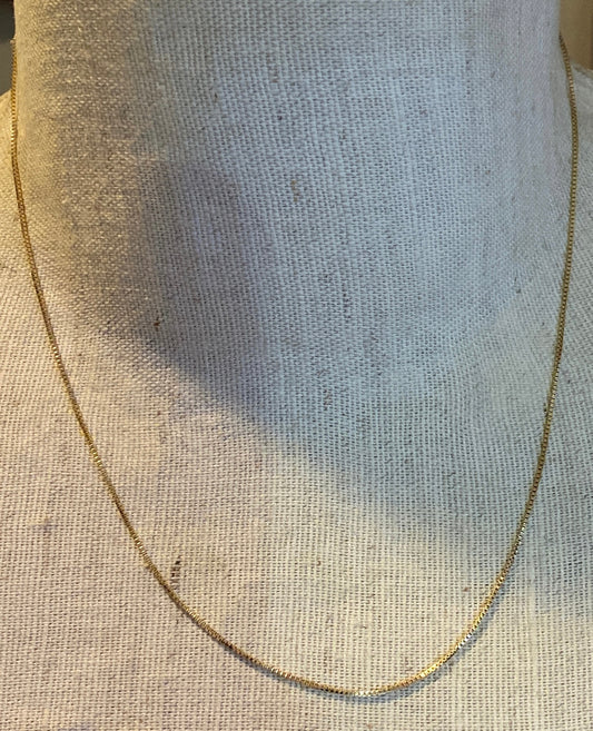 Milor 14k Yellow Gold Box Chain 18" Long