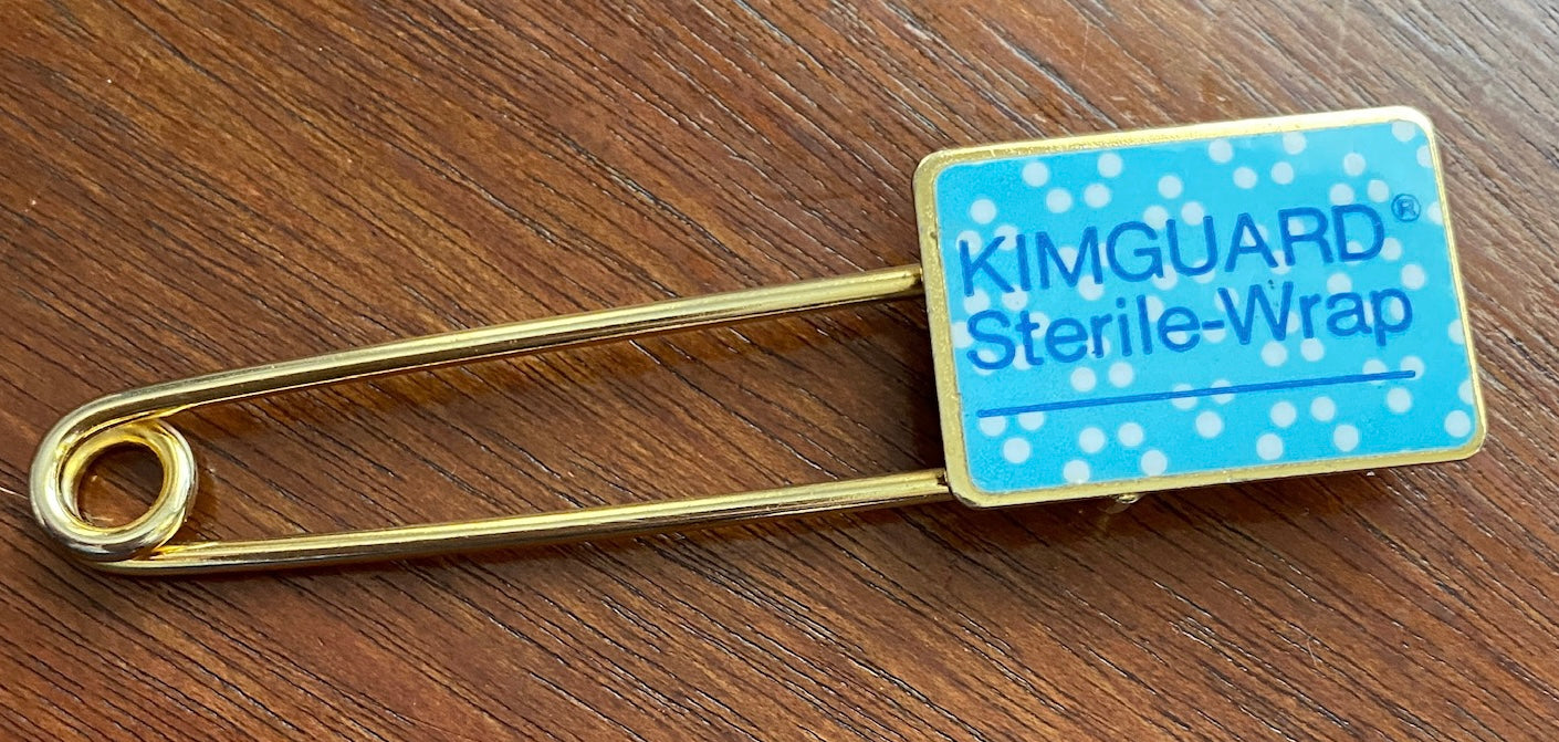 Vintage Kimguard Sterile-Wrap Advertising Large Safety Pin