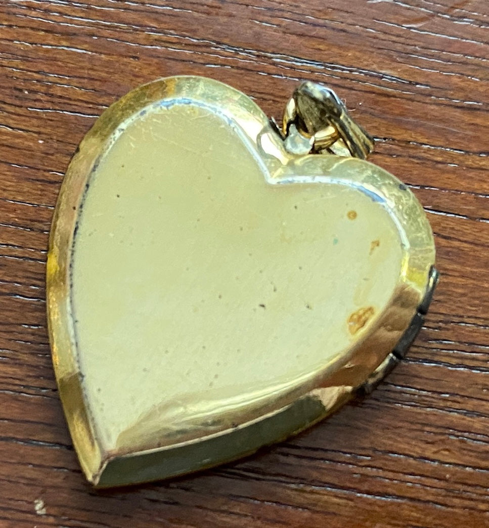 Vintage WWII 2 Army Aircorps Sweetheart Gold over Sterling Silver Locket Pendant