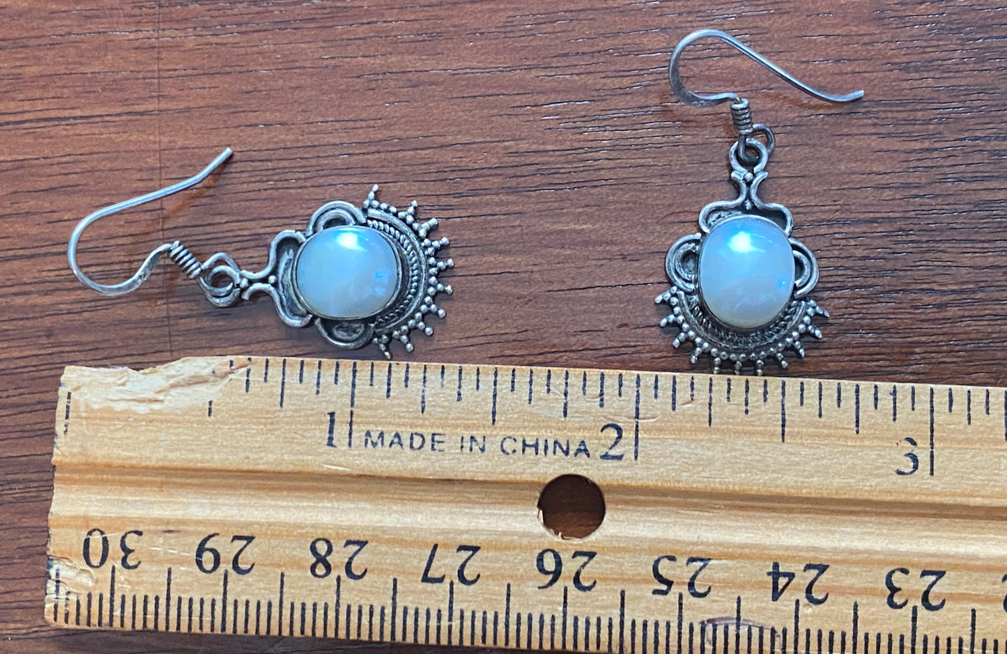 Sterling Silver 925 Baroque Pearl Drop Dangle Earrings