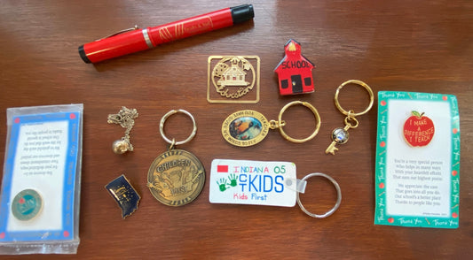 Misc School Teacher Related Items Key Rings Pinbacks & More