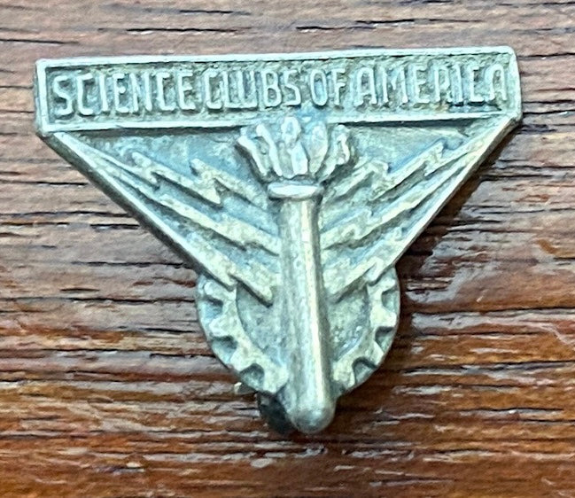 Vintage Sterling Silver 925 Science Clubs of America Small Pin Brooch