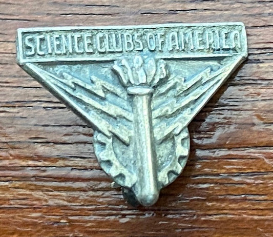 Vintage Sterling Silver 925 Science Clubs of America Small Pin Brooch