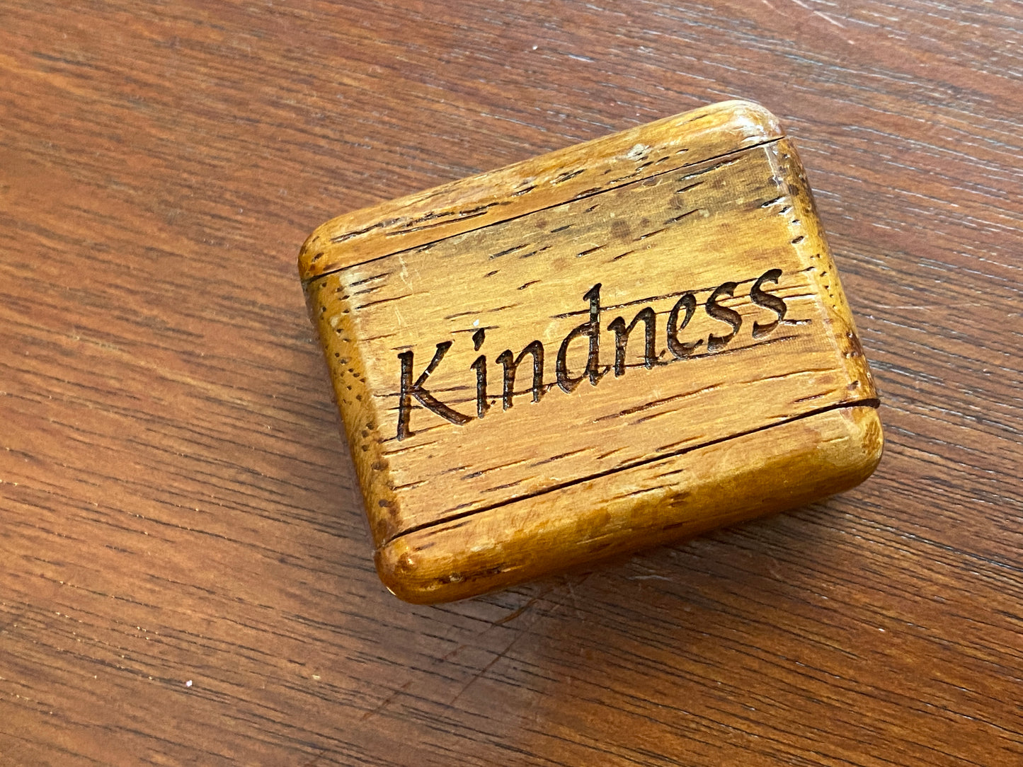 Wooden Kindness Slide Lid Trinket Jewelry Box