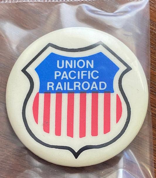 Vintage Union Pacific Railroad Souvenir Button Pin