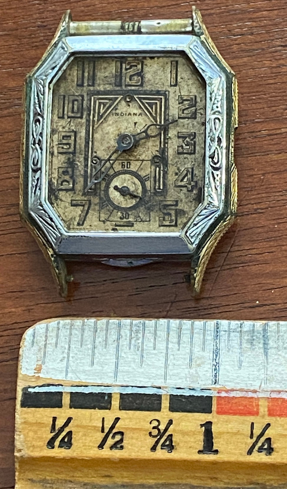 1920's Indiana Amateur Boxing Wristwatch Rolled Gold Plate Diel