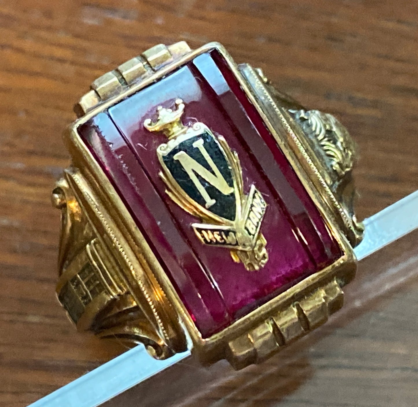 1965 10k Yellow Gold New Albany High School Class Ring Sz 6.75