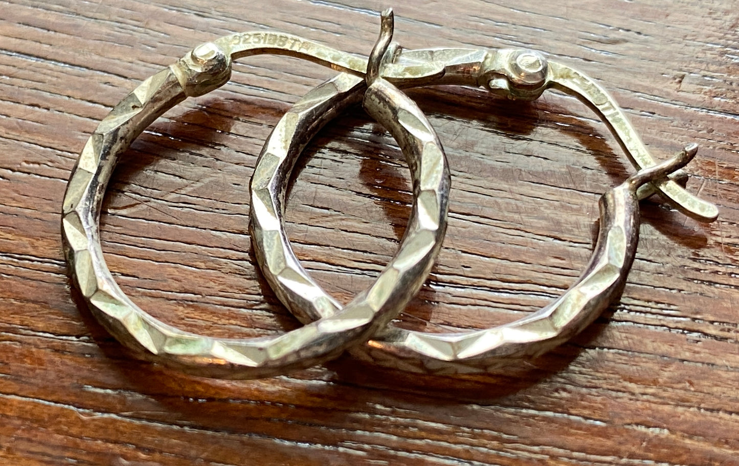 Sterling Silver 925 IBB Hoop Earrings