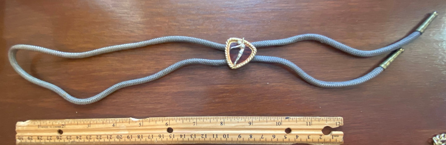 Vintage Cord Bolo Swimmer Necklace