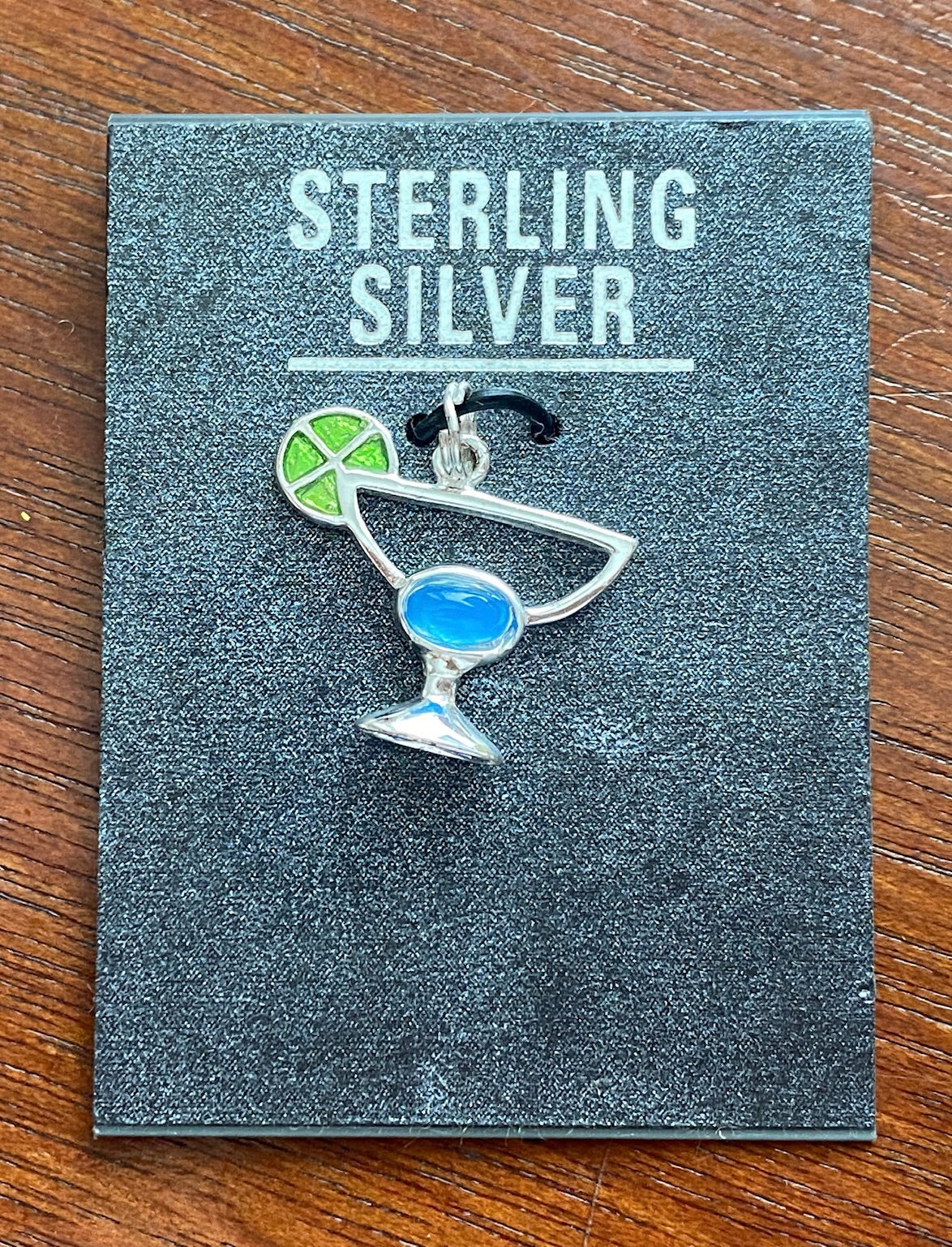 New! Sterling Silver 925 Martini Glass Charm