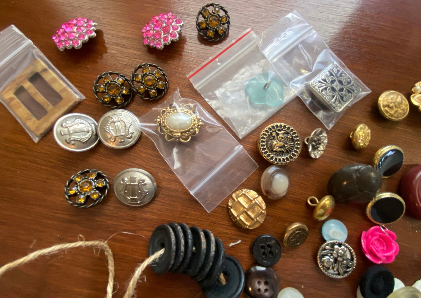 Huge Vintage to Now Buttons Button Covers Lot Lyre Faux Pearl Rhinestone