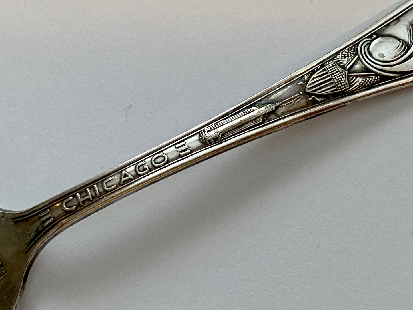 Antique Chicago 1933 Worlds Fair Spoon Fort Dearborn Chicago