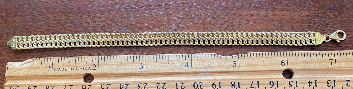 18k Yellow Gold Milor Double S Link Chain Bracelet 7.25" x 8mm