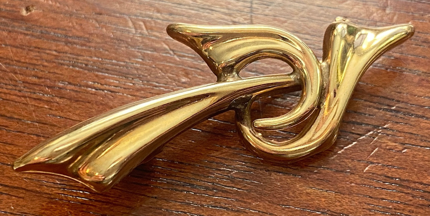 Vintage 14k Yellow Gold Brooch Pin