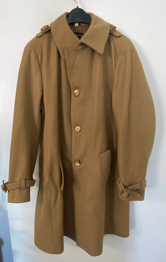 Vintage The American Male Wool Blend Coat Sz 44 Camel / Beige