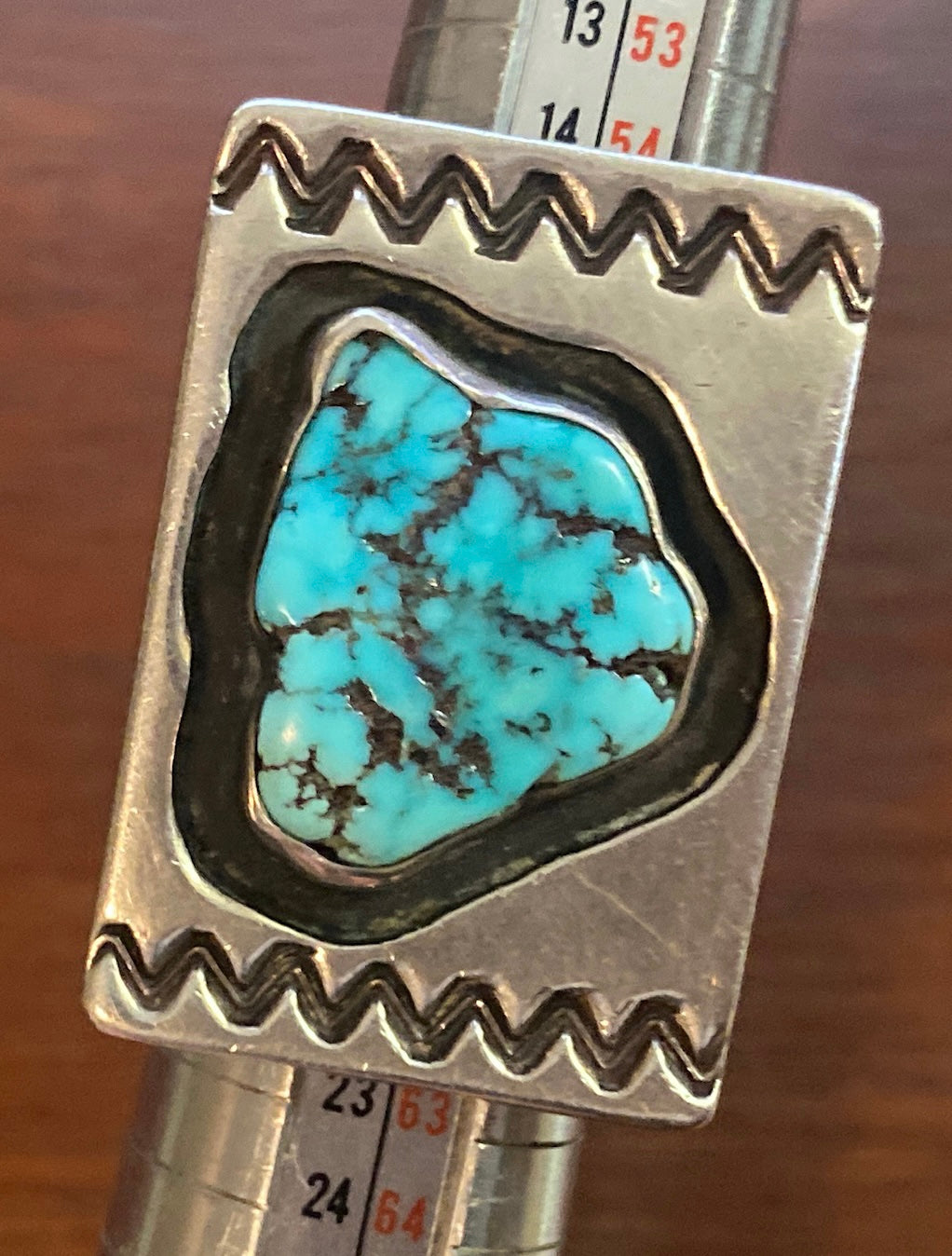 Larger Sterling Silver 925 Turquoise Ring Sz 8.5