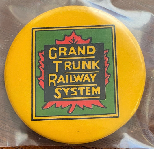 Vintage Grand Trunk Railway System Souvenir Button Pin