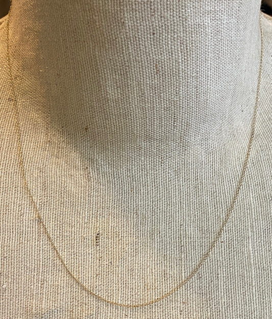 10k Yellow Gold Chain Link Necklace 18" Long
